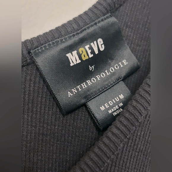 Anthropologie Maeve Rafaela Bow-Tie Tank, Charcoal Grey, Size Medium - Picture 6 of 9
